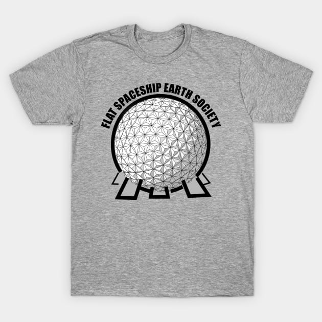 Flat Spaceship Earth Society T-Shirt by Theme Park Gifts